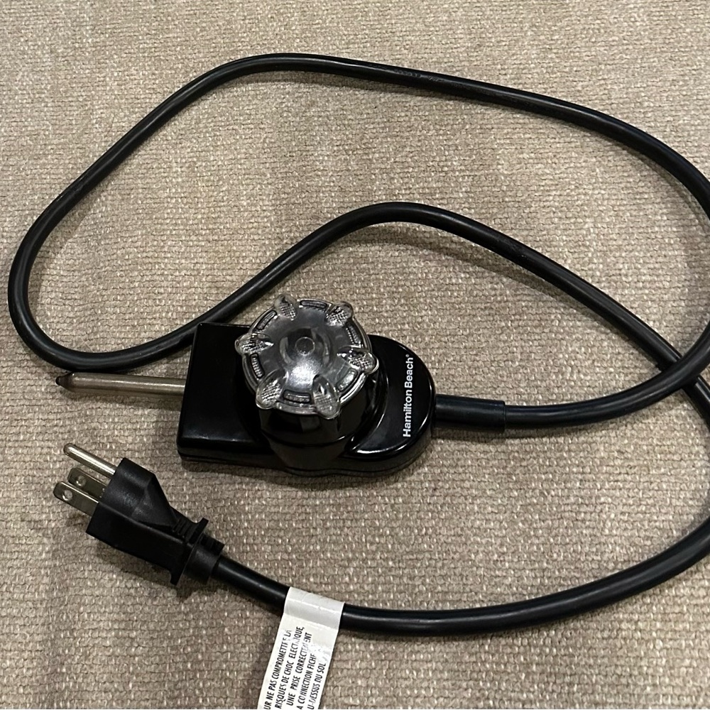 HAMILTON BEACH 5039 Type G16 Heat Control Cord wall plug grill griddle skillet